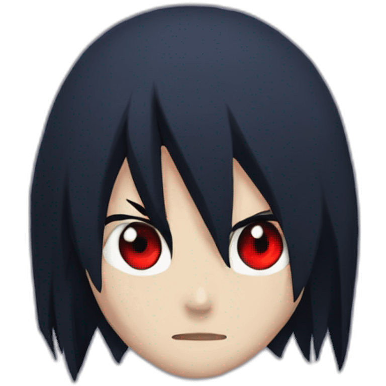 sasuke uchiha with red eyes emoji