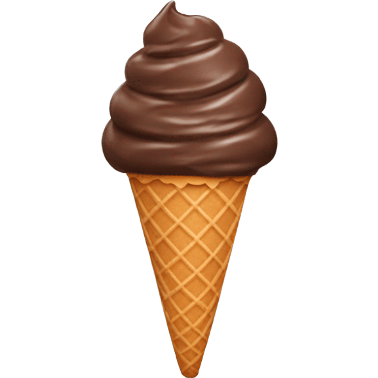 chocolate ice cream cone emoji