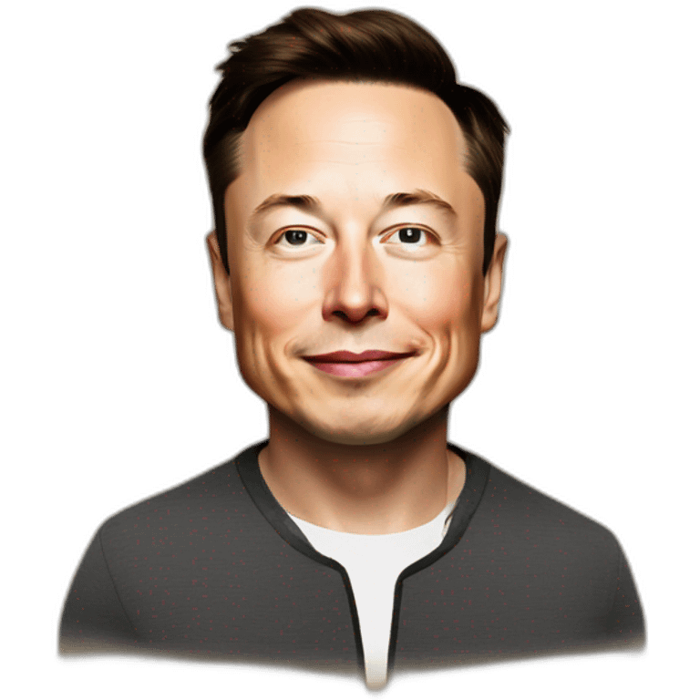 Elon Musk sur un tapis emoji