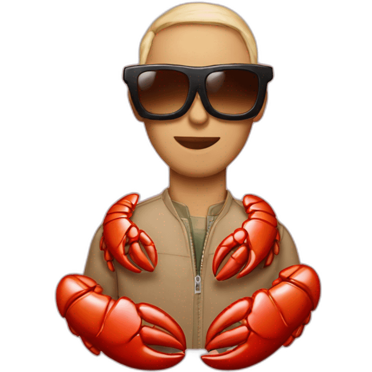 The lobster emoji with sunglasses  emoji