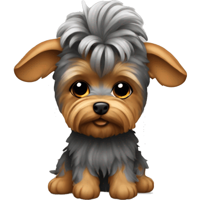 yorkie with lamb costume on emoji