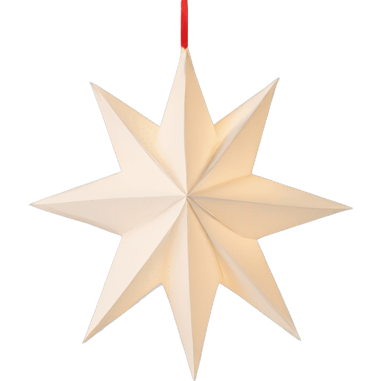 white star paper christmas lantern with cutout details emoji