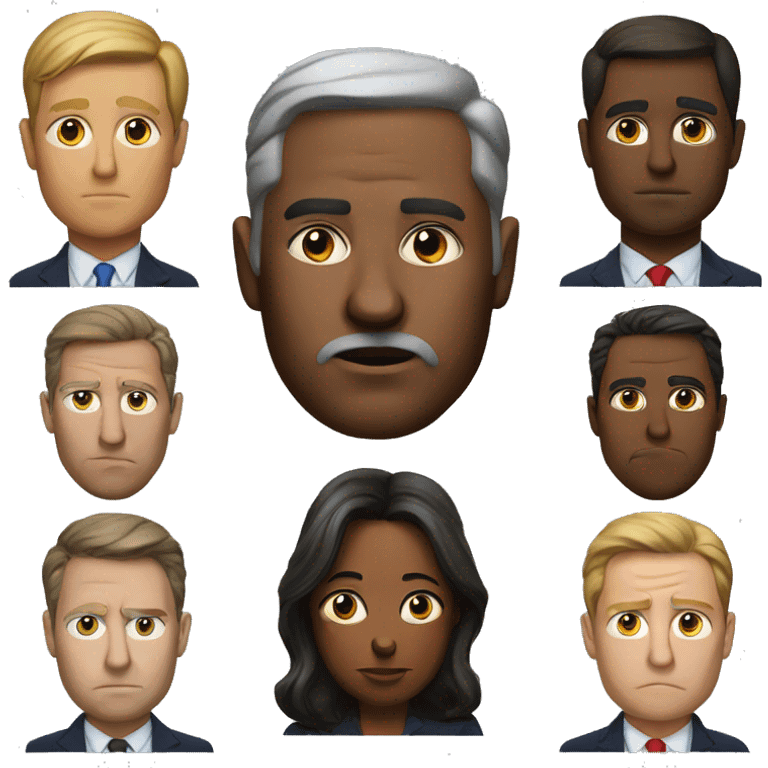 politic photorealistic serious emoji