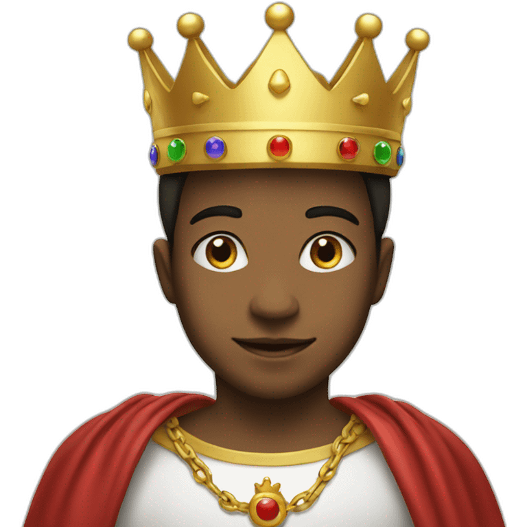 Lucky boy with crown emoji