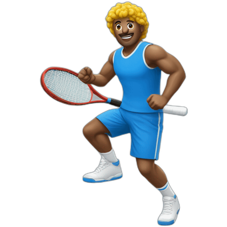 Super héros avec une balle de tennis emoji