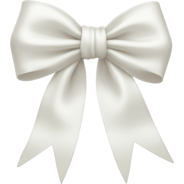 White silk bow emoji