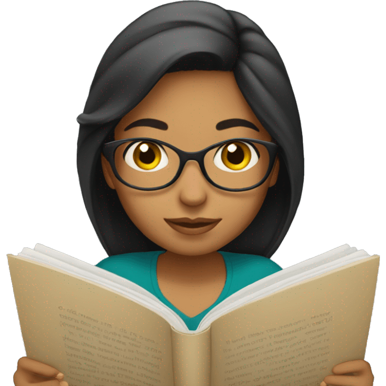 Latina Girl reading emoji