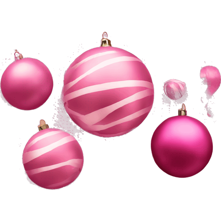 Pink Christmas decor emoji