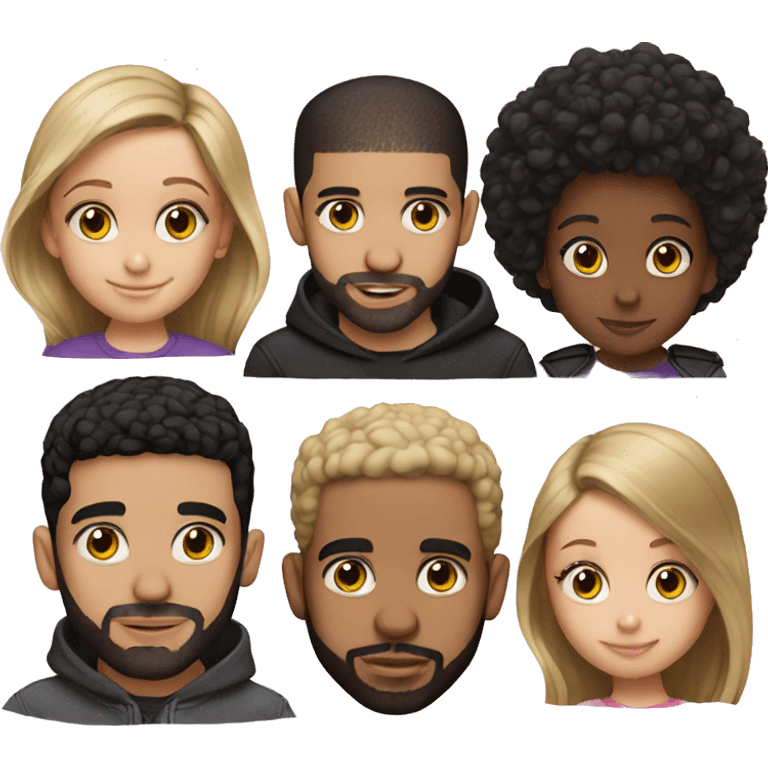 5 kids with drake emoji