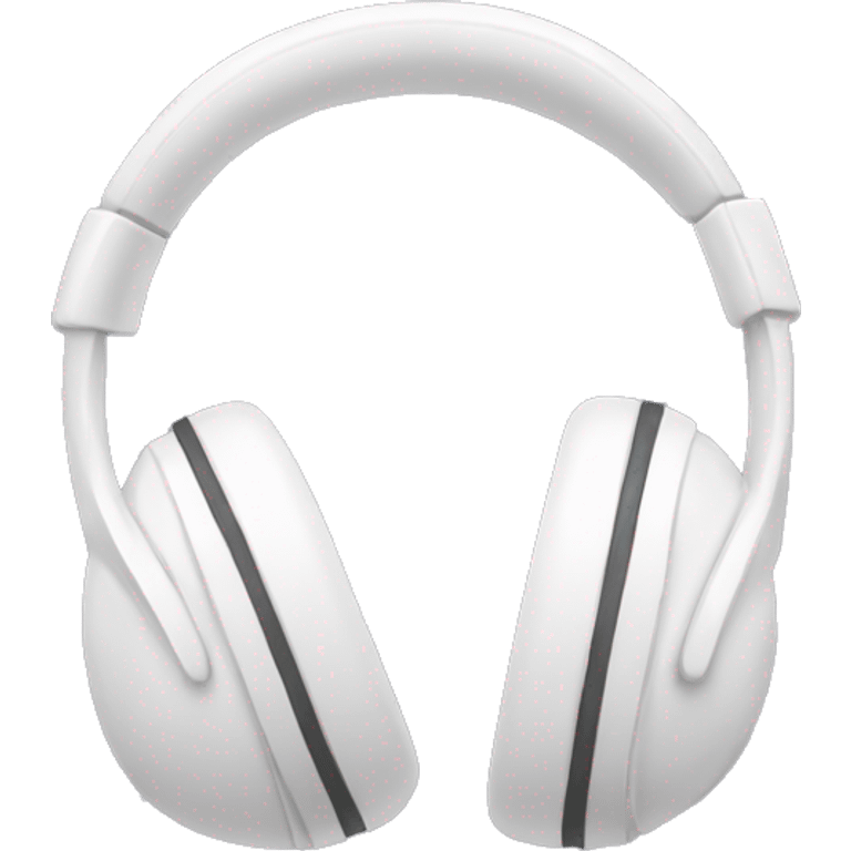 White headphone with bow emoji