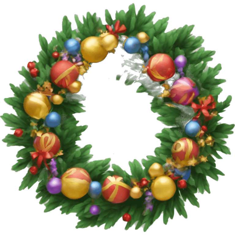 New Year's wreath emoji