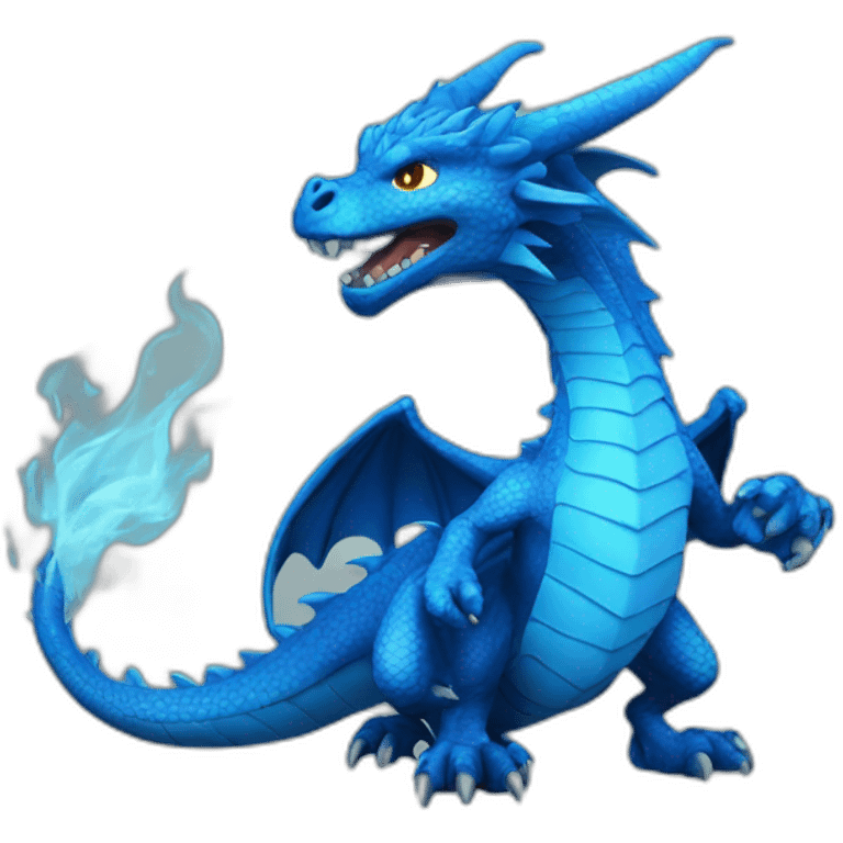 blue dragon fire emoji