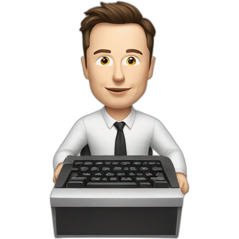 Elon musk typing  emoji