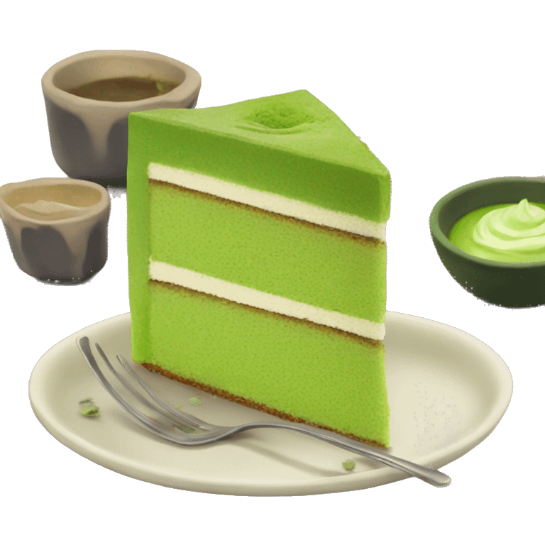 Matcha cake emoji