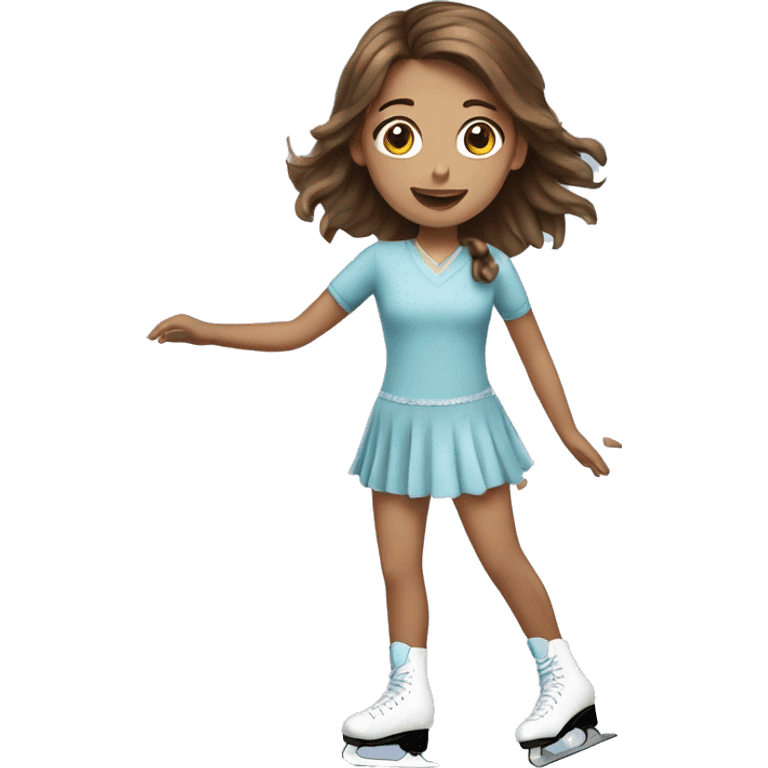 A Girl whos Brown Haired and ice skating  emoji