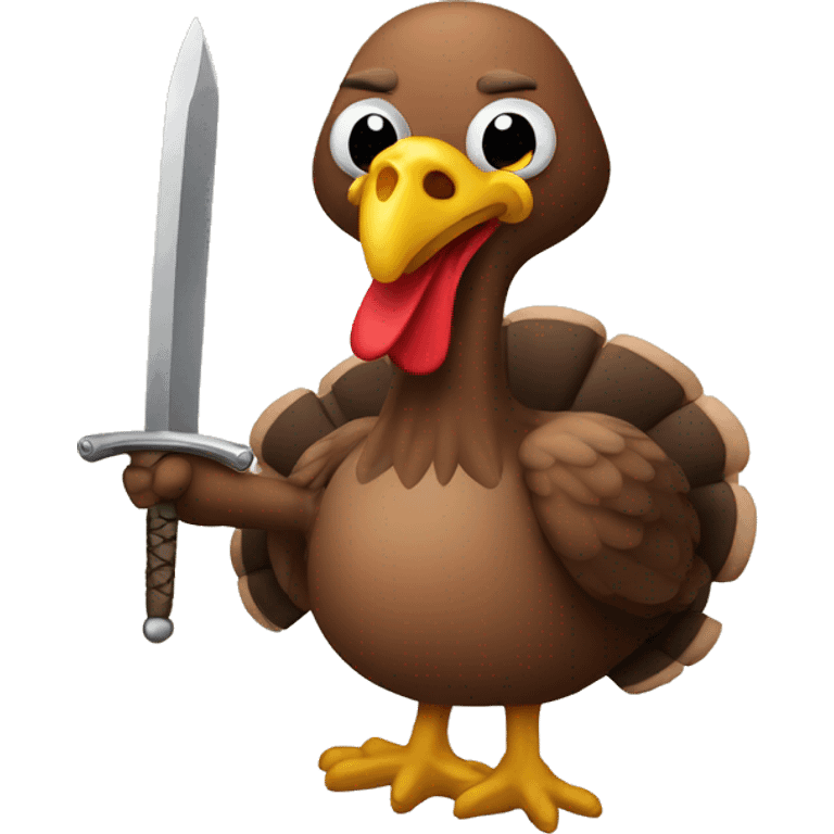 A turkey with a sword  emoji