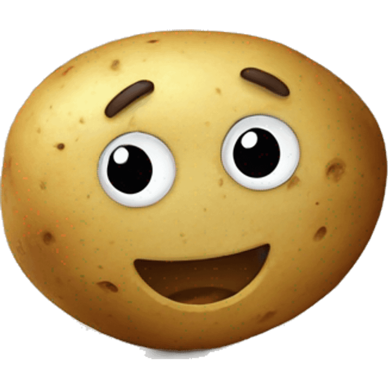 A potato winking  emoji