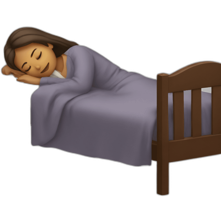 a woman sleeping in a bed emoji