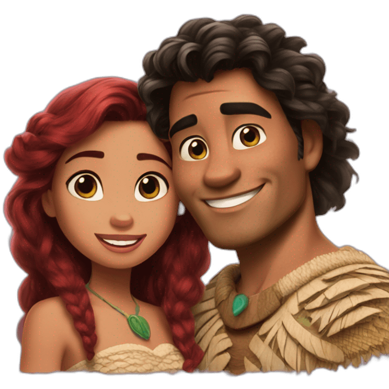 moana and ariel disney emoji