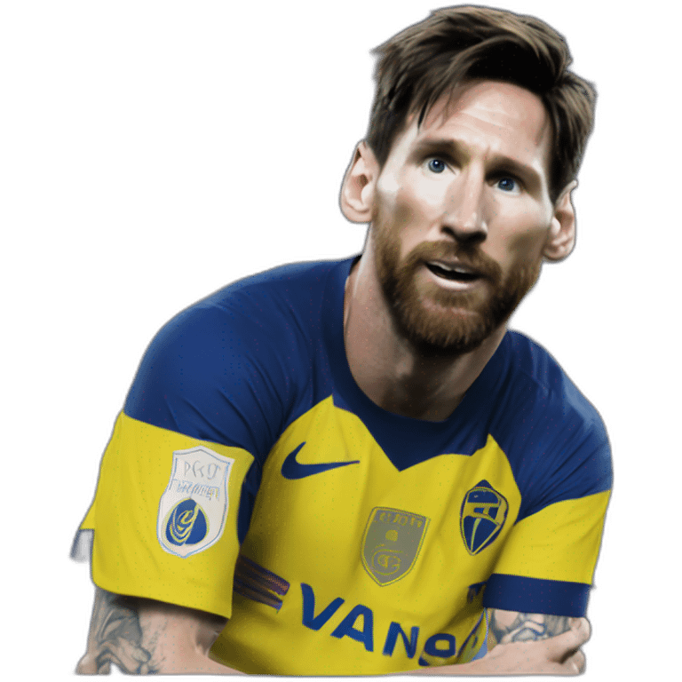 messi montado a boca juniors emoji