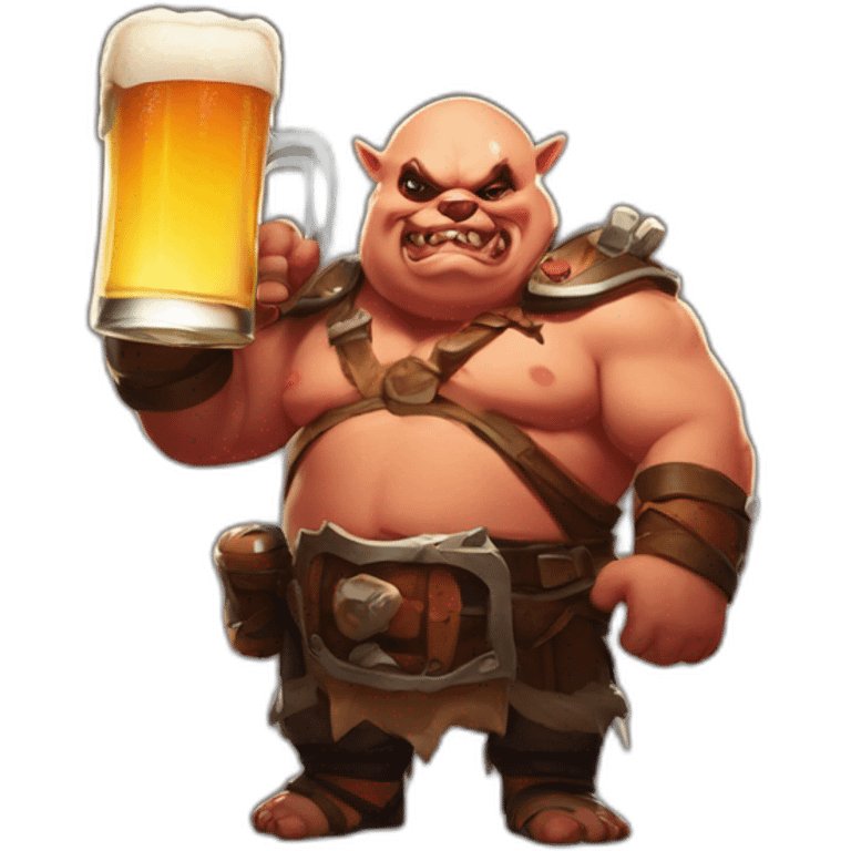 dota 2 pudge with beer emoji