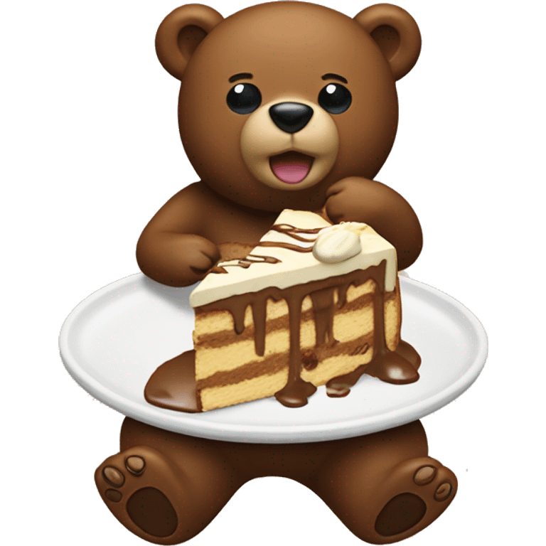 Bears eats tiramisu  emoji