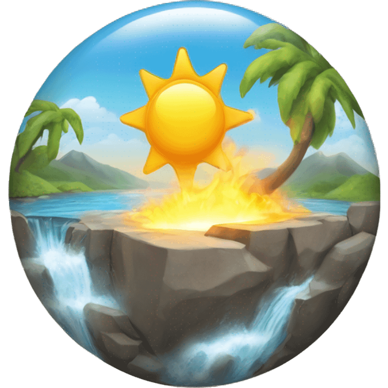 Energy can be found in many places, including the sun, water, and rocks. These places that "store" energy are called energy sources. emoji