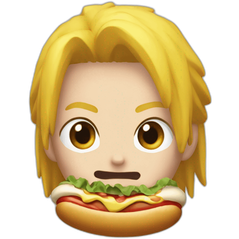 naruto eating hotdog emoji