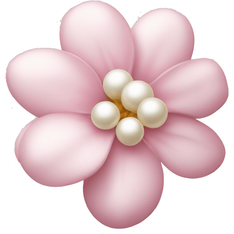 Pearl light pink flower emoji