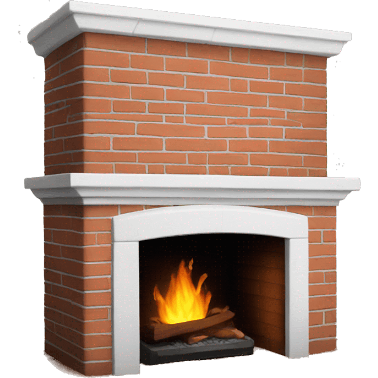 White brick fire place cozy emoji