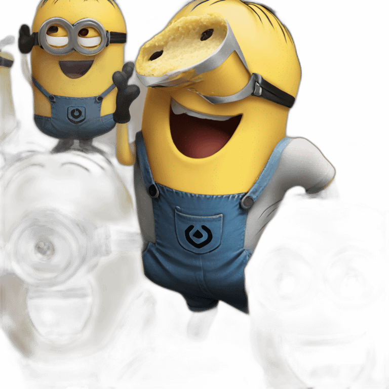 3 laughing minions emoji