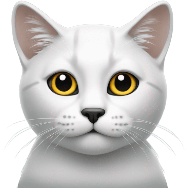 Gato blanco con negro emoji