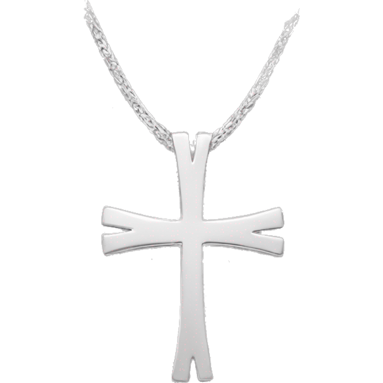 Cross necklace in silver emoji