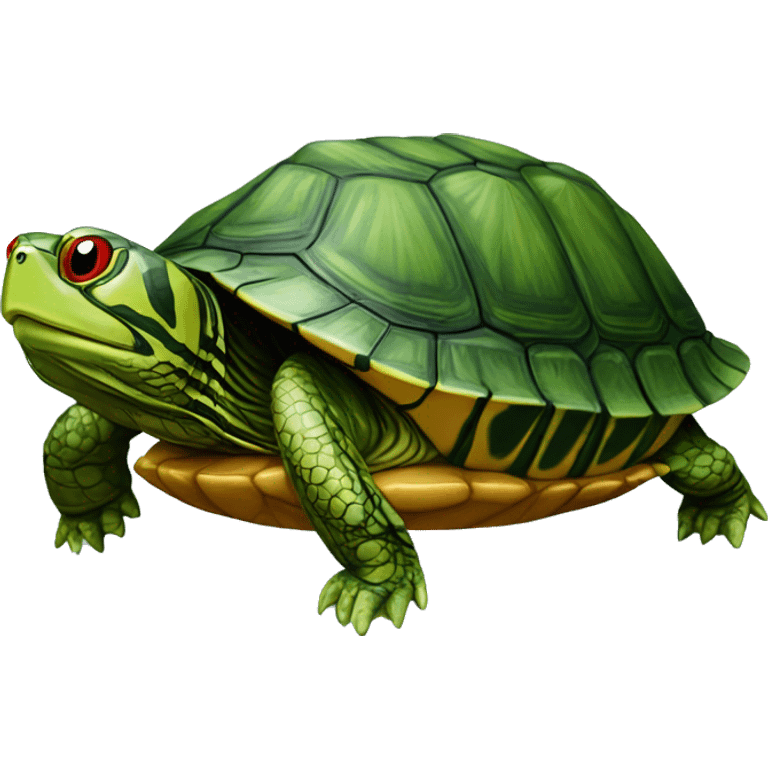 Red-eared slider turtle terrapin emoji