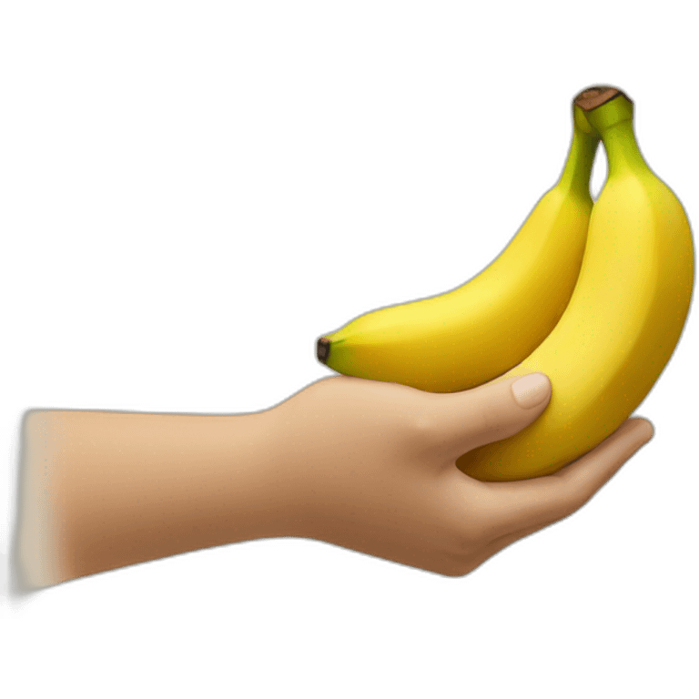 hand holding banana  emoji