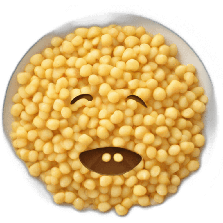 mashed yellow pea on plate emoji