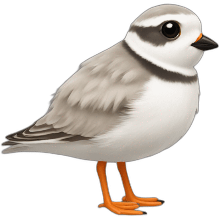 Piping plover cute fluffy emoji