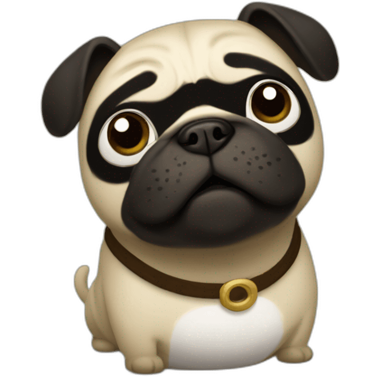 Kung fu panda Po but is a pug  emoji