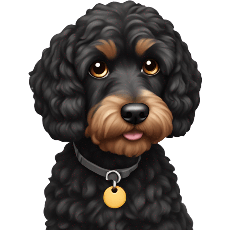 Black and Tan cockapoo emoji