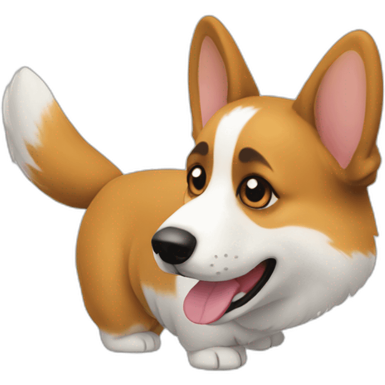 Corgi hacker emoji