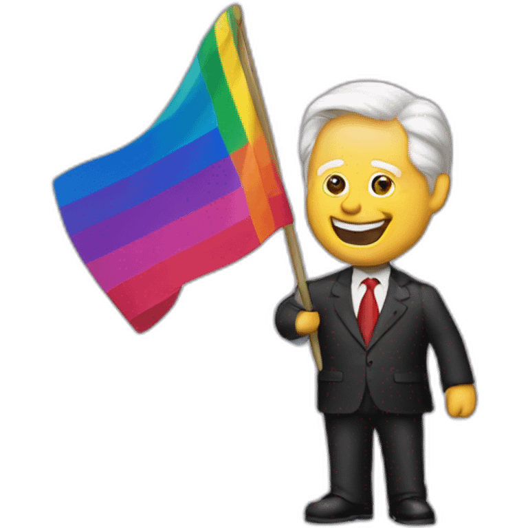 bill clinton holding gay pride flag emoji