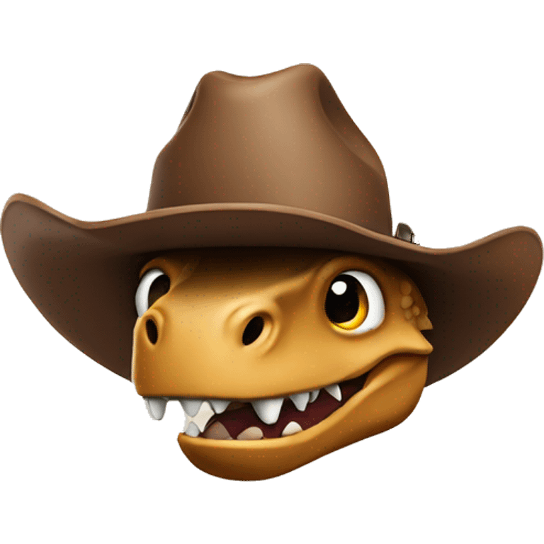 Dinosaur with a cowboy hat  emoji