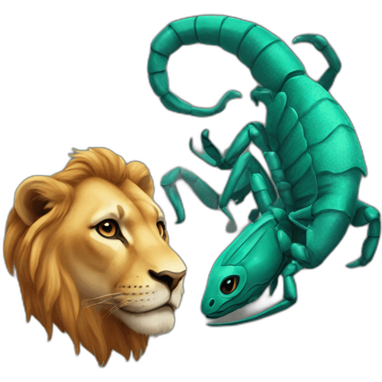 Leo and Scorpio animals emoji