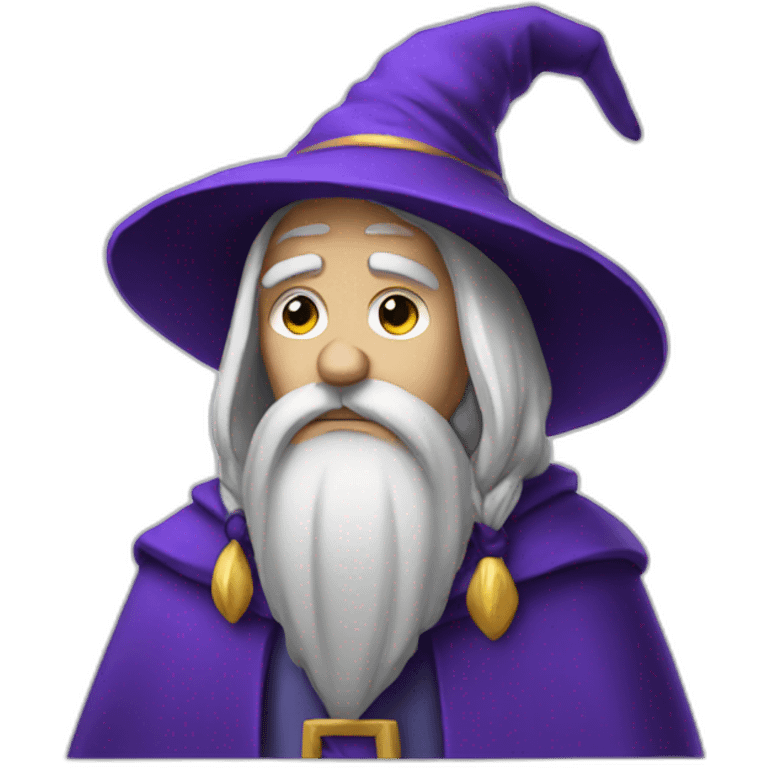 Sad wizard emoji