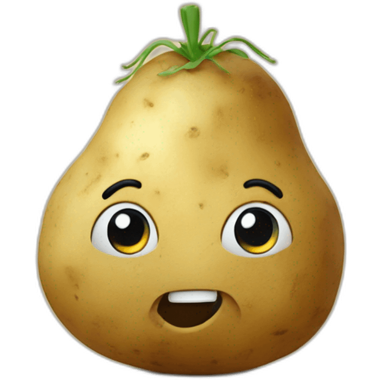 Potato with face emoji