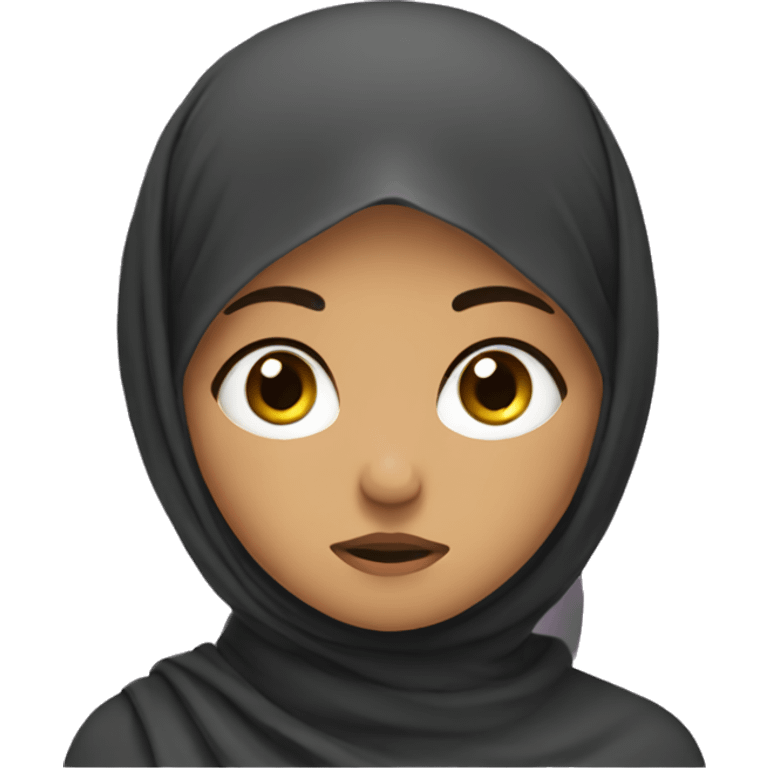 muslim girl frowning emoji