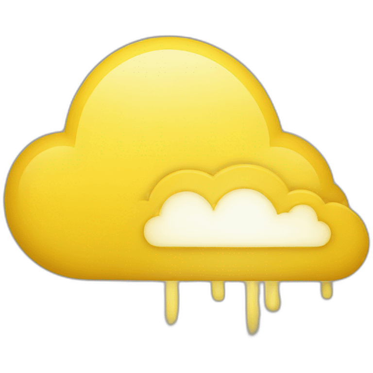 Yellow cloud connected outlook emoji