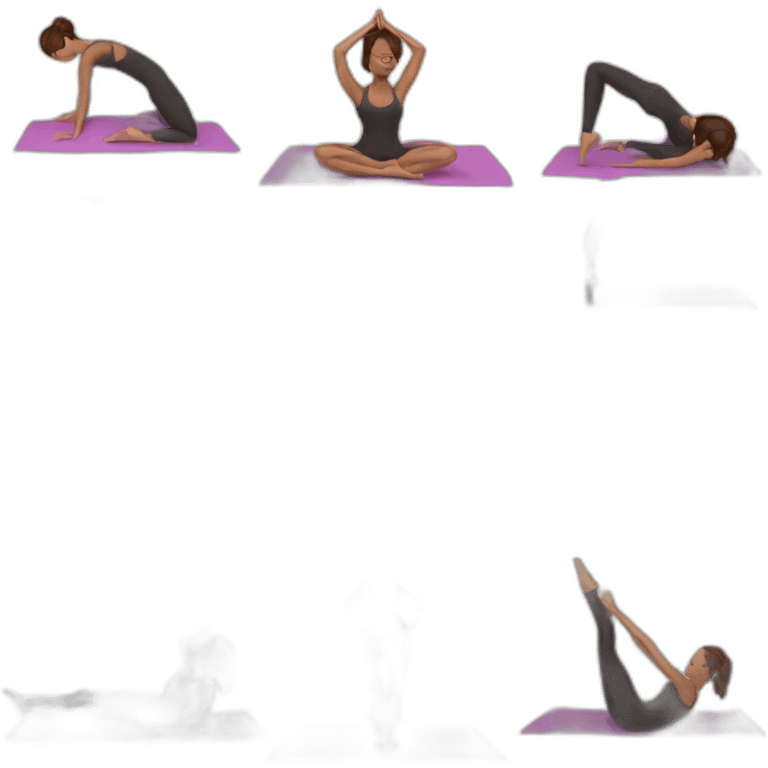 Sexy woman doing yoga emoji