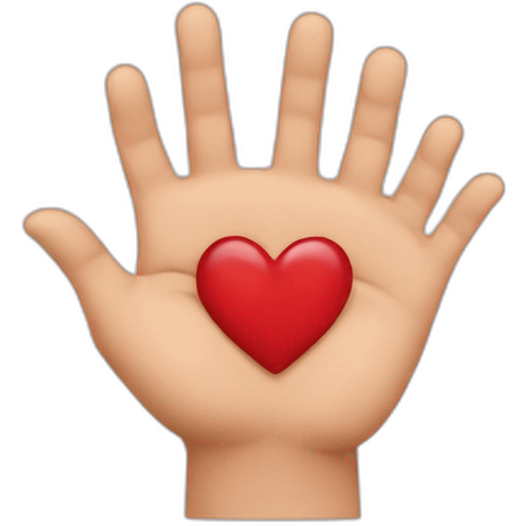 heart hands with 50 fingers emoji