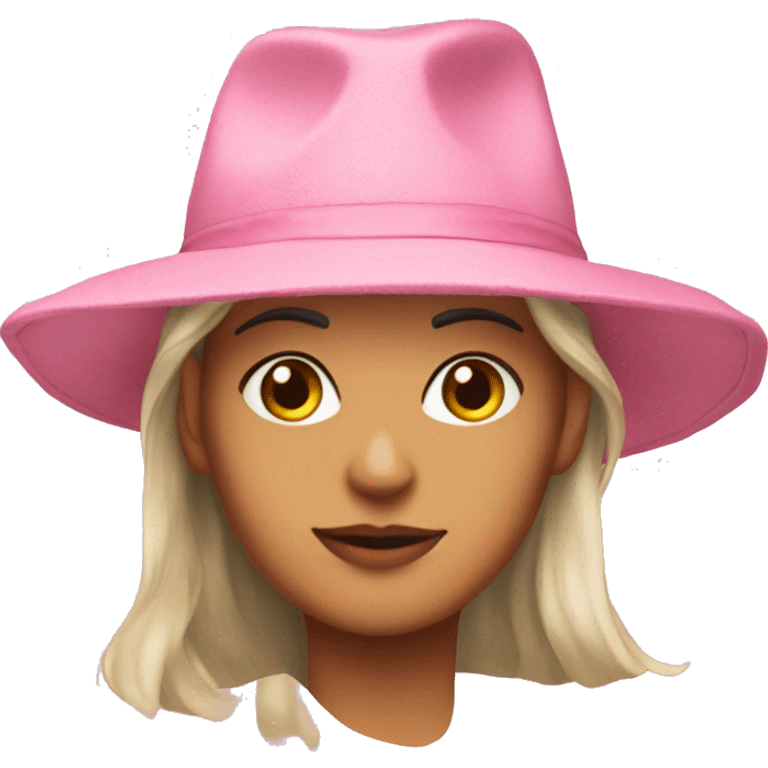 edith pink hat from dispersible man emoji